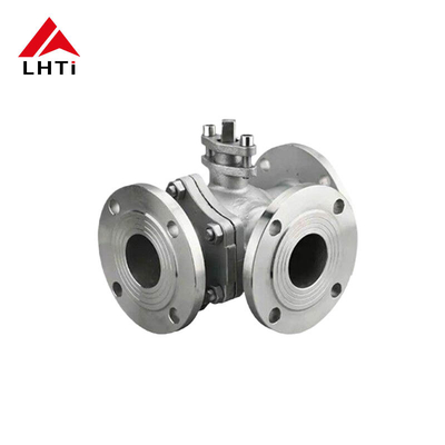 ราคาดี 3 Way Ball Valve Titanium Full Port Ball Valve TA1 TA2 พร้อมการเชื่อมต่อ Flange ในการใช้งานน้ําและพลังงาน ออนไลน์