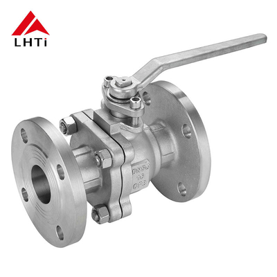 ราคาดี ANSI Class 150 Gr2 Titanium Ball Valve สองชิ้น Full Port Fire-safe Flanged Design สําหรับความทนทานกับสื่อเคมี ออนไลน์